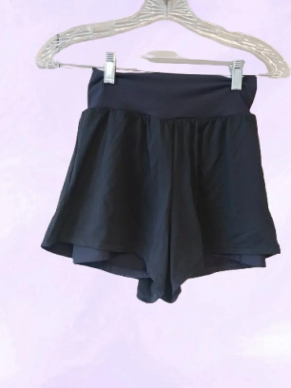 Bundle of XS's and smalls exercise workout shorts in black and navy blue.